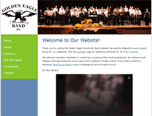 Tablet Screenshot of goldeneaglecommunityband.org